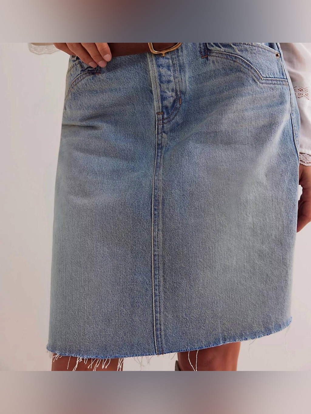 Free People - We The Free Suzy Denim Midi Skirt
